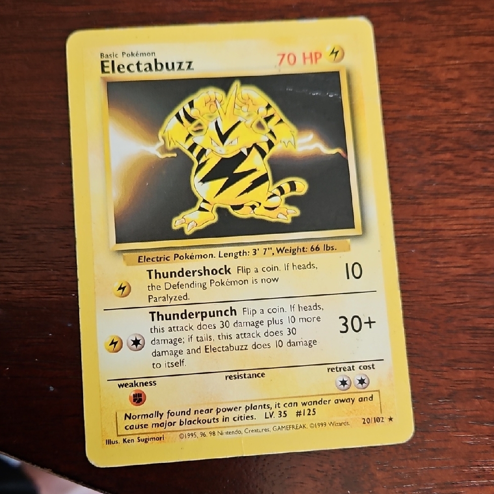 Vintage~Rare Pokemon Electabuzz #20/102